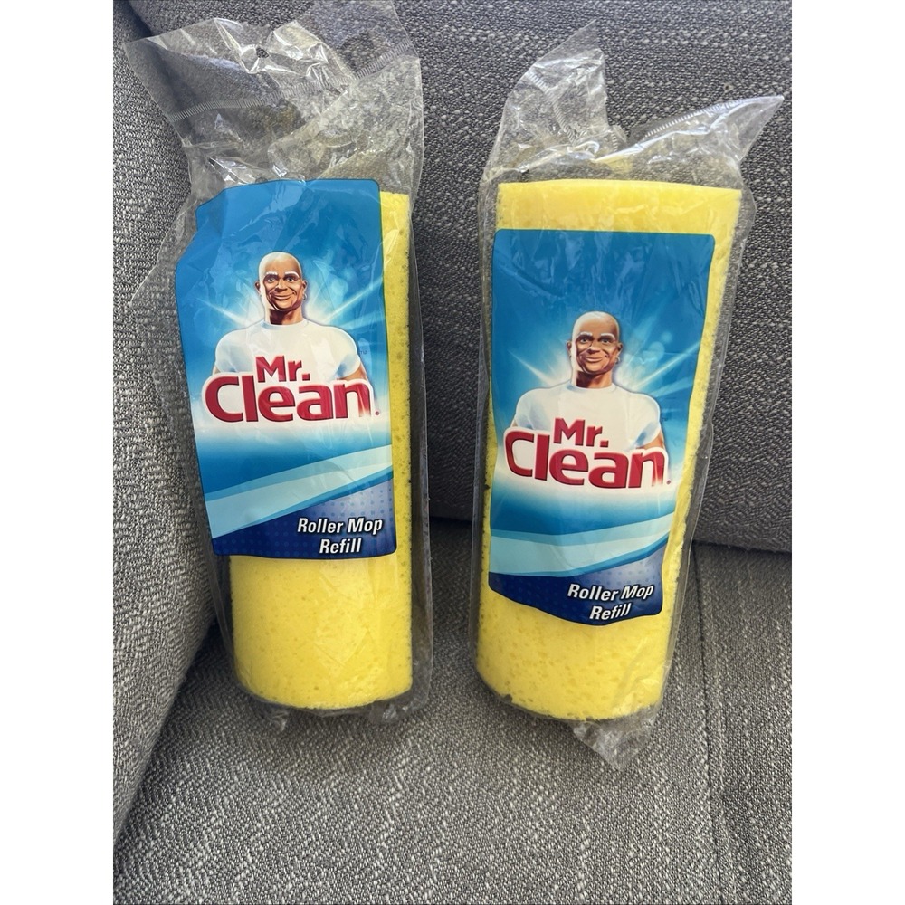 MR. CLEAN Roller Mop Refills Lot Of Two. New. Unused
